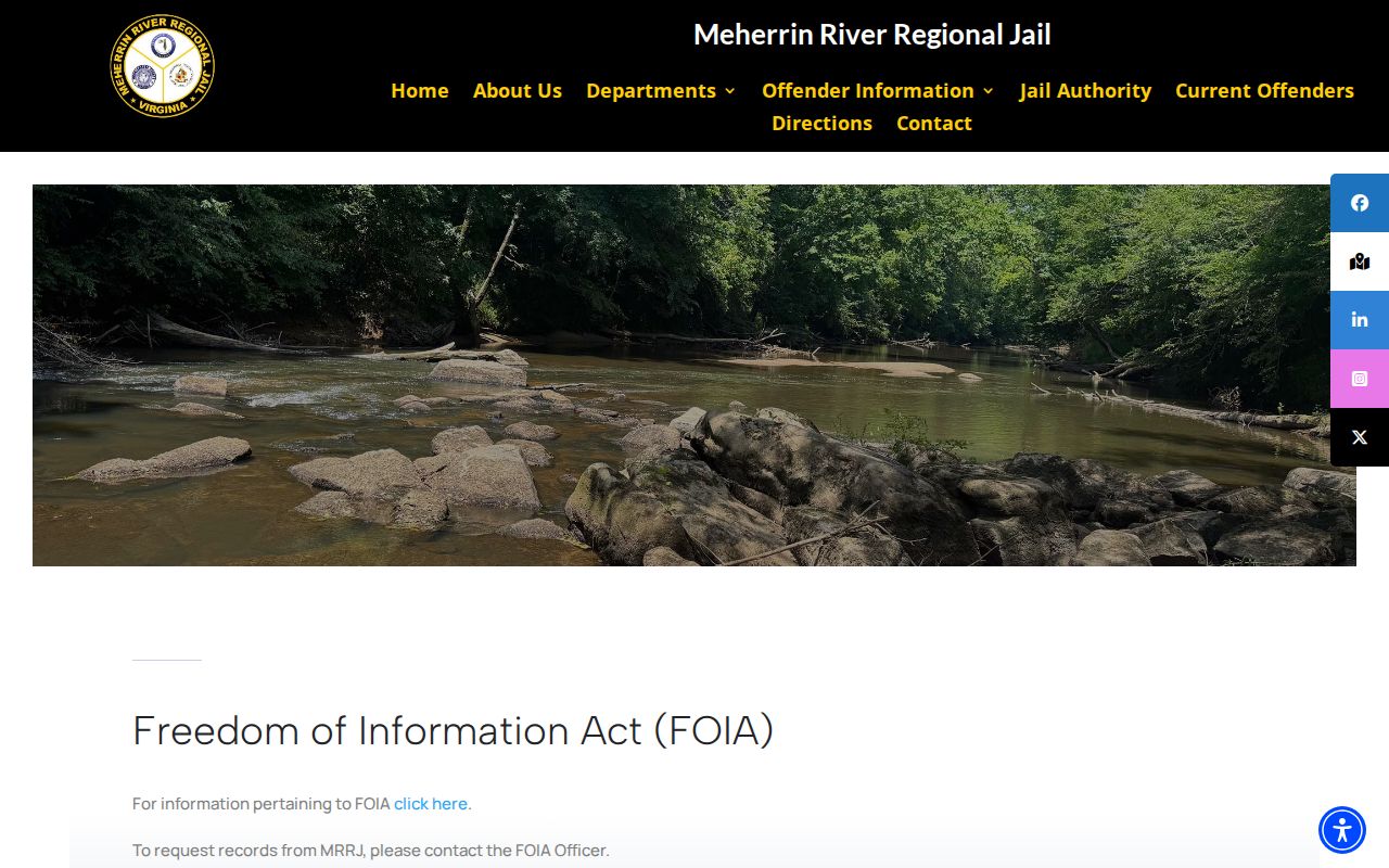 MRRJ Brunswick County release record and booking photo request page