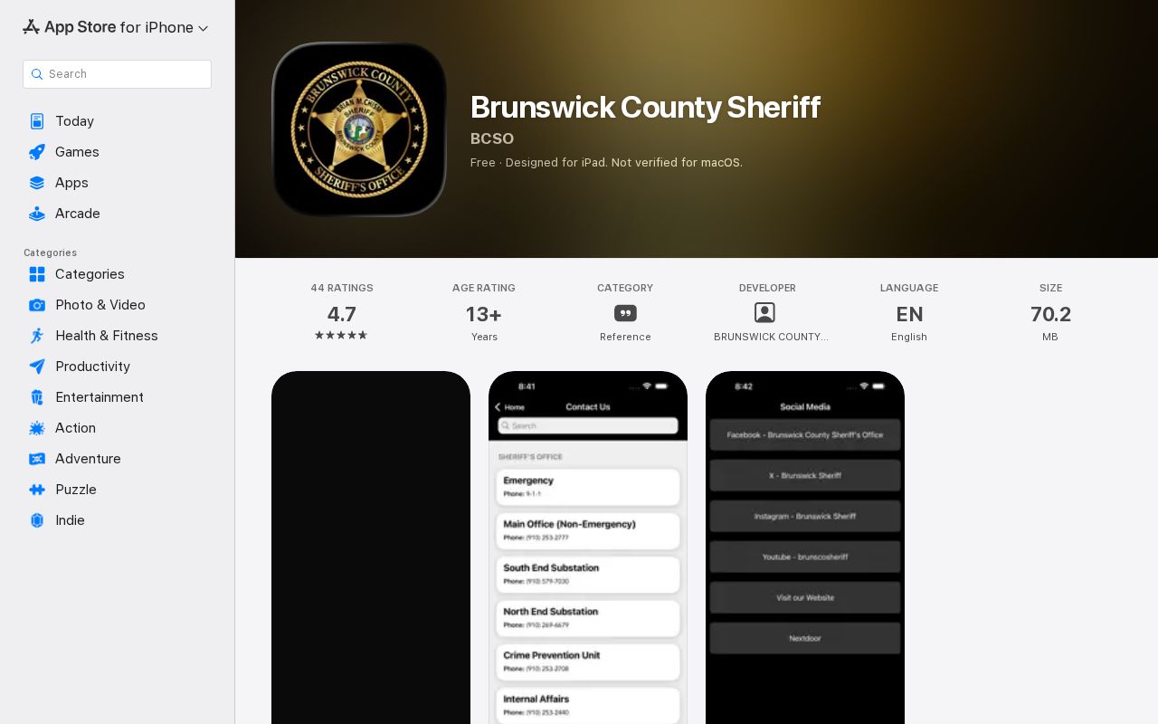 Brunswick County Sheriff app inmate search listing for release checks